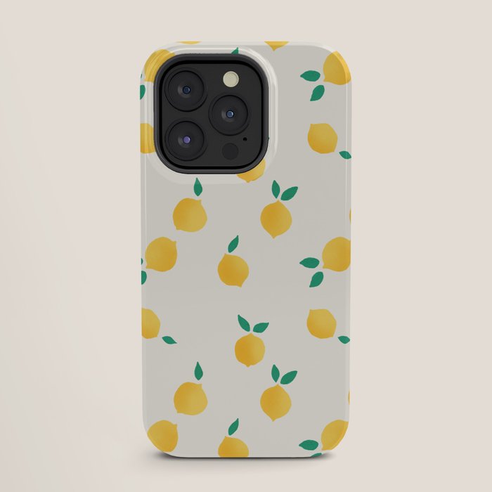 Sunny Mediterranean Lemon Pattern Summer Coastal Vibes iPhone Case Gallery Image 27