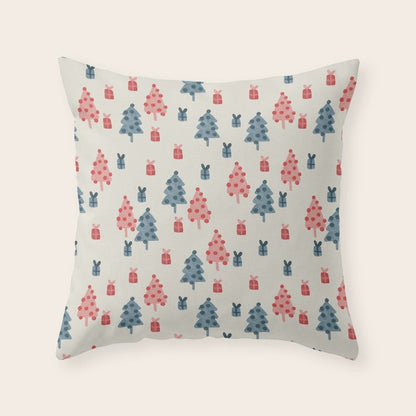 Christmas Trees & Gifts Throw Pillow Gallery Image 3