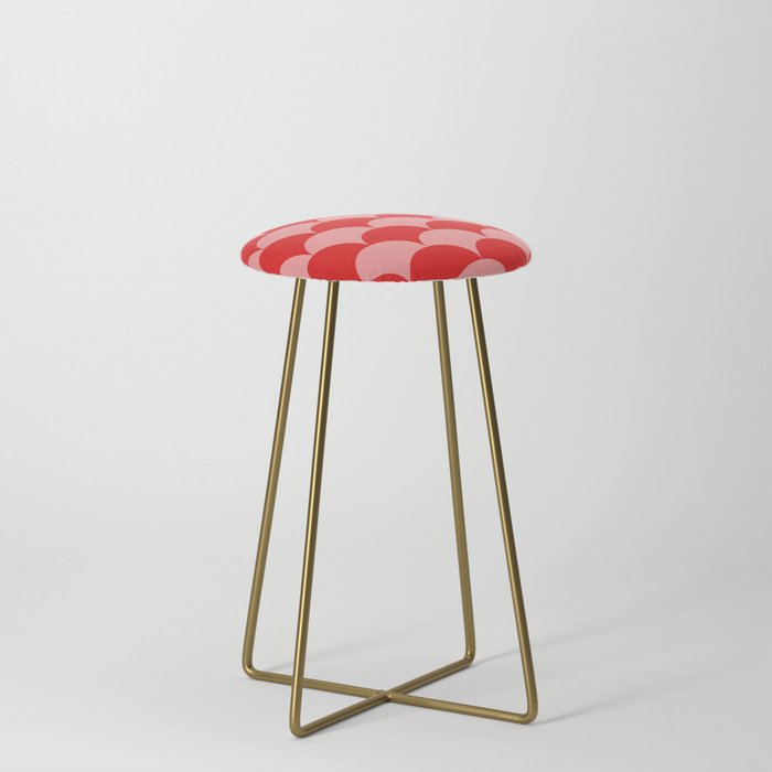 Deco Pattern pink and red Stool Gallery Image 4