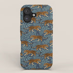 Tigers - dusky blue iPhone Case Gallery Image 1