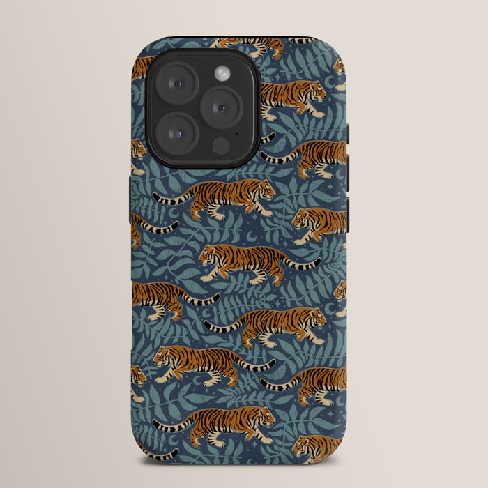 Tigers - dusky blue iPhone Case Gallery Image 15