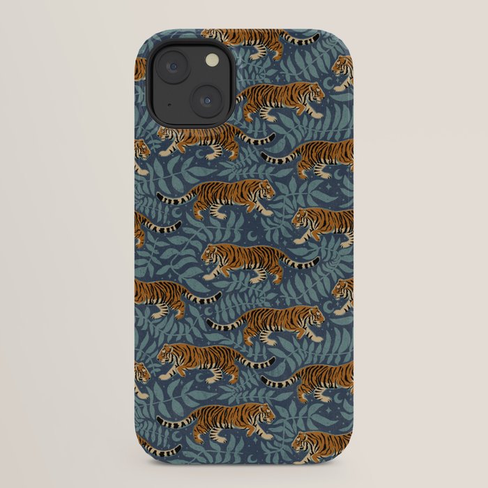 Tigers - dusky blue iPhone Case Gallery Image 30