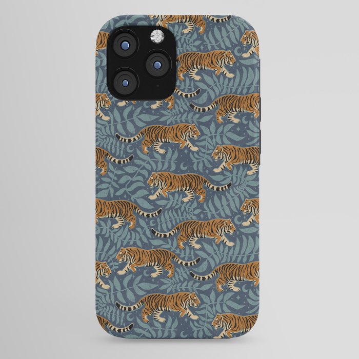 Tigers - dusky blue iPhone Case Gallery Image 44
