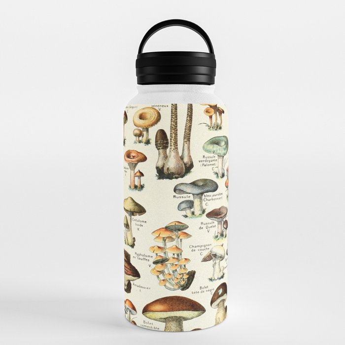 Vintage Mushroom & Fungi Chart by Adolphe Millot Water Bottle Gallery Image 6