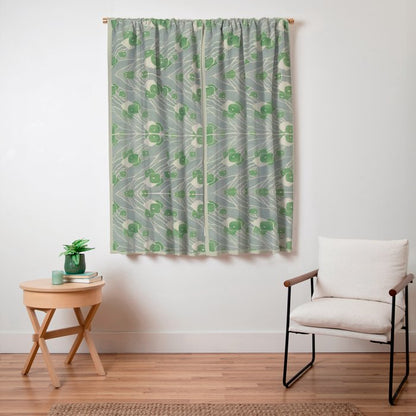 Green Geometric 1915 Hannah Borger Overbeck Window Curtain Gallery Image 7