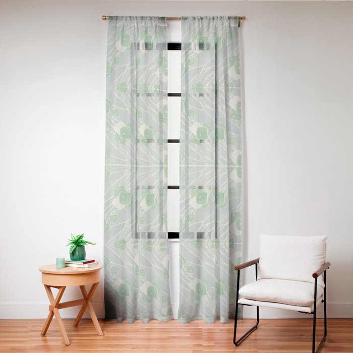 Green Geometric 1915 Hannah Borger Overbeck Window Curtain Gallery Image 20