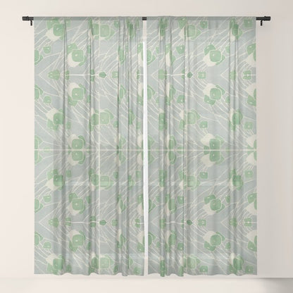 Green Geometric 1915 Hannah Borger Overbeck Window Curtain Gallery Image 21