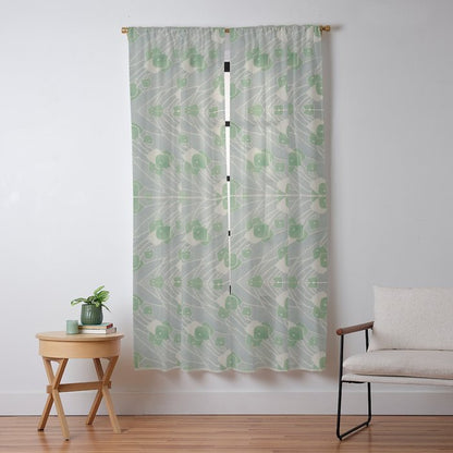 Green Geometric 1915 Hannah Borger Overbeck Window Curtain Gallery Image 13