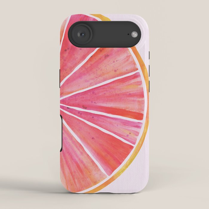 Sunny Grapefruit Watercolor iPhone Case Gallery Image 2