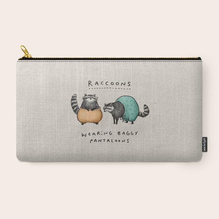 Raccoons Wearing Baggy Pantaloons Carry All Pouch Gallery Image 2