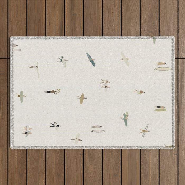 Tiny Surfers Outdoor Rug Gallery Image 1