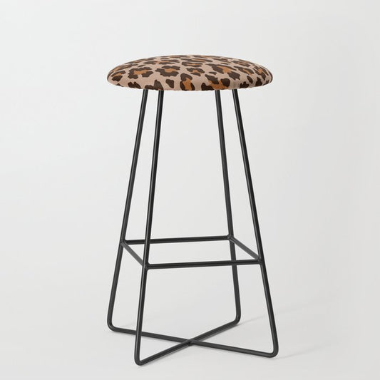 Classic Leopard Print (Muted Colors) Stool Gallery Image 1