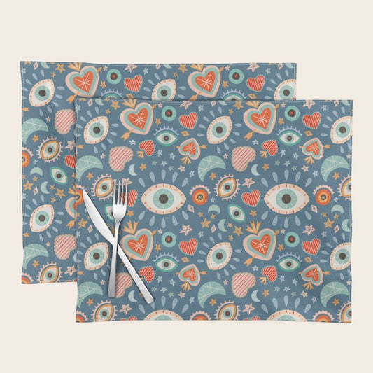 Written in the Stars | Milagros Hearts & Stars Placemat Gallery Image 2