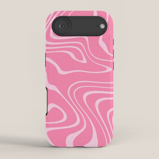 Pink Abstract Swirl Pattern iPhone Case Gallery Image 2