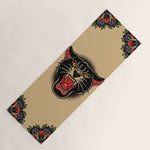 Traditional Tattoo Panther Yoga Mat Gallery Image 1