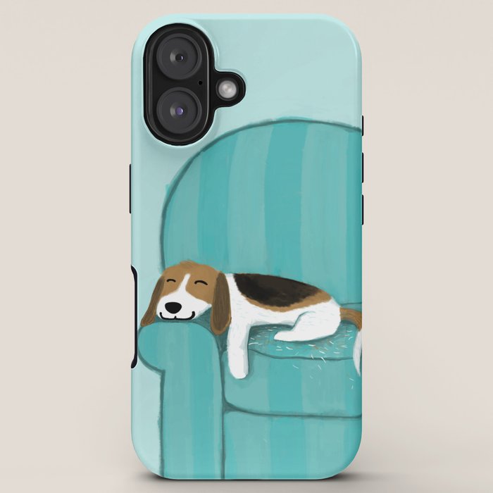 Happy Couch Beagle | Cute Sleeping Dog iPhone Case Gallery Image 5