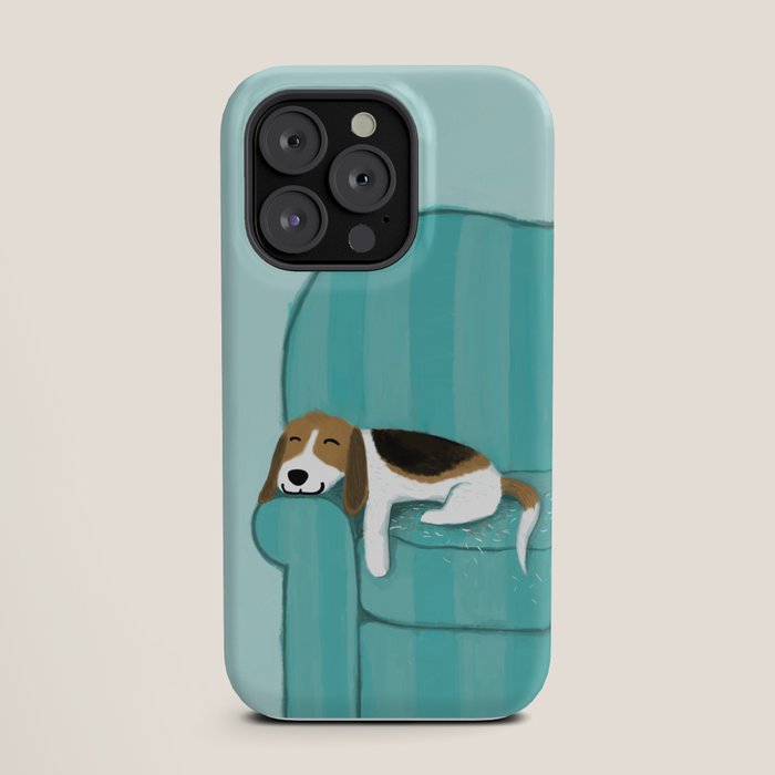 Happy Couch Beagle | Cute Sleeping Dog iPhone Case Gallery Image 19