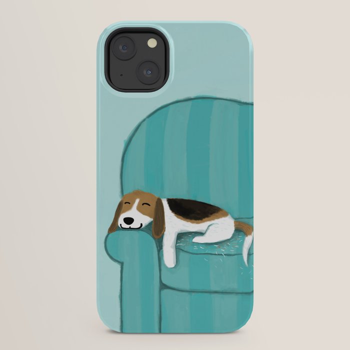 Happy Couch Beagle | Cute Sleeping Dog iPhone Case Gallery Image 22