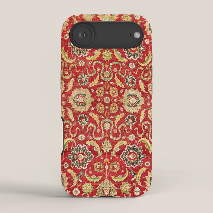 Isphahan Antique Central Persian Rug Print iPhone Case Gallery Image 2