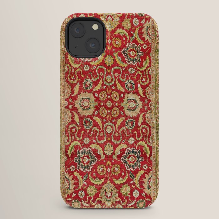 Isphahan Antique Central Persian Rug Print iPhone Case Gallery Image 26