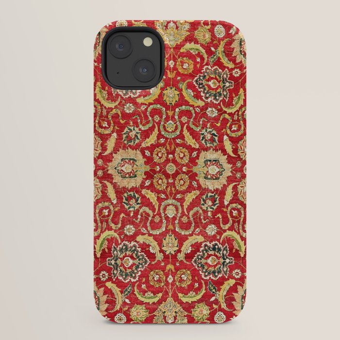 Isphahan Antique Central Persian Rug Print iPhone Case Gallery Image 30