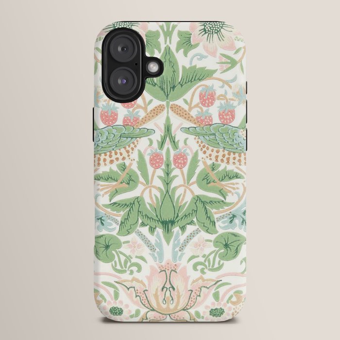 William Morris Strawberry Thief Cochineal Willow iPhone Case Gallery Image 14