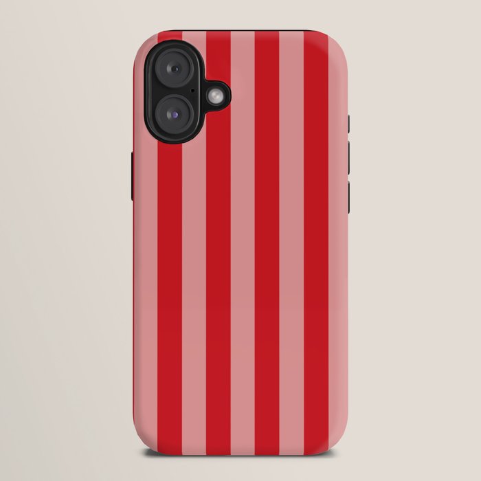 Bold Vertical Stripes Pattern (red/pink) iPhone Case Gallery Image 10
