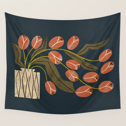 Spilling Red Tulips Wall Tapestry Gallery Image 4