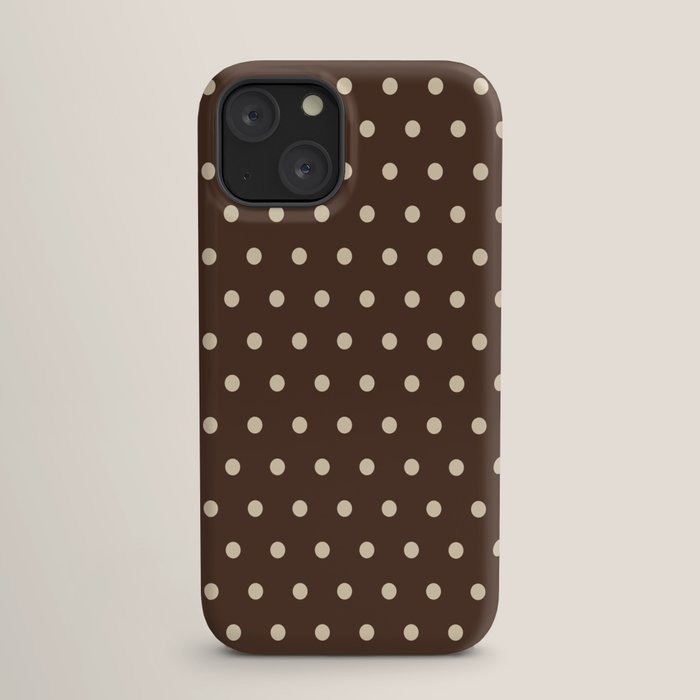 Vintage polka dots baroque brown & cream iPhone Case Gallery Image 17