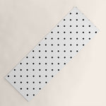White & Black Polka Dots Yoga Mat Gallery Image 1