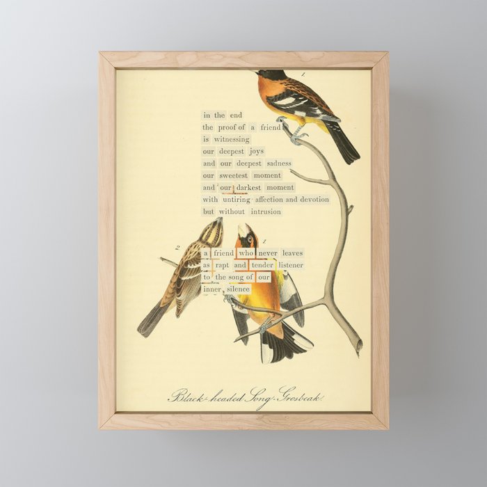 Bird Divinations: Black-headed Song-grosbeak (about: almanacofbirds.org) Mini Art Print Gallery Image 1