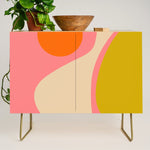 abstract composition modern blush pink Credenza Gallery Image 1