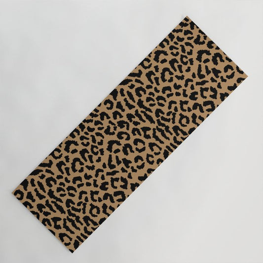 2000s leopard-black on tan Yoga Mat Gallery Image 1