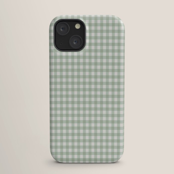 Gingham Plaid Pattern - Sage Green iPhone Case Gallery Image 17