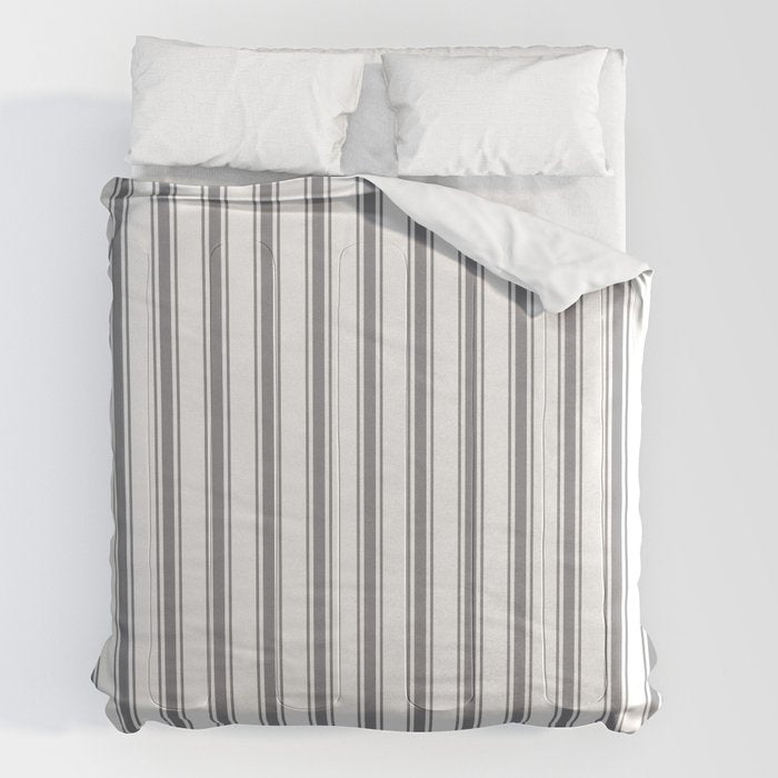 Gray blue ticking stripes Comforter Gallery Image 7