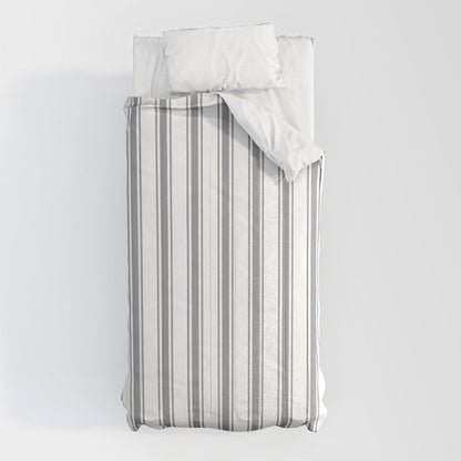 Gray blue ticking stripes Comforter Gallery Image 10