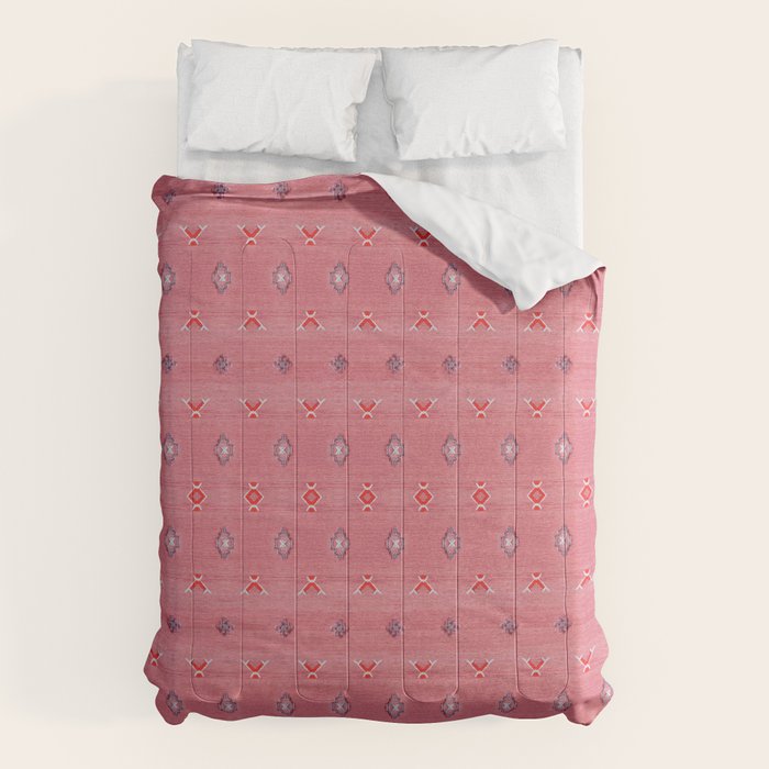 Lovely Pink Oriental Traditional Moroccan Handmade Printable Style Comforter Gallery Image 1