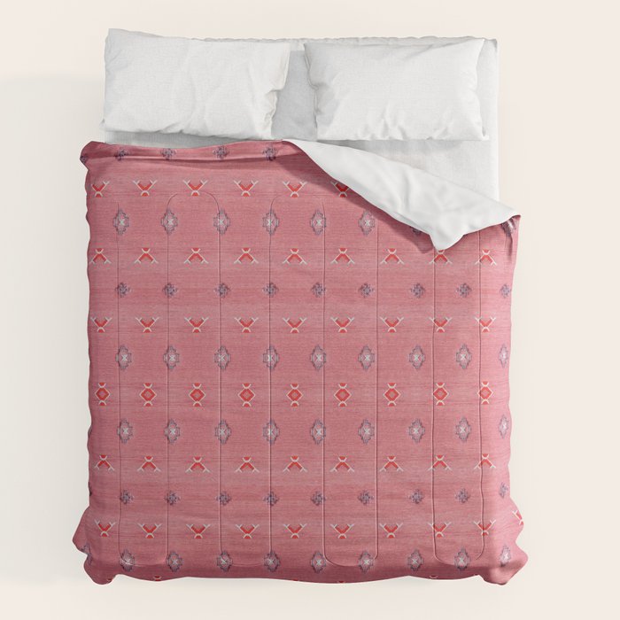 Lovely Pink Oriental Traditional Moroccan Handmade Printable Style Comforter Gallery Image 7