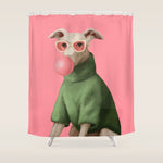 Bubblegum Pup Shower Curtain Gallery Image 1