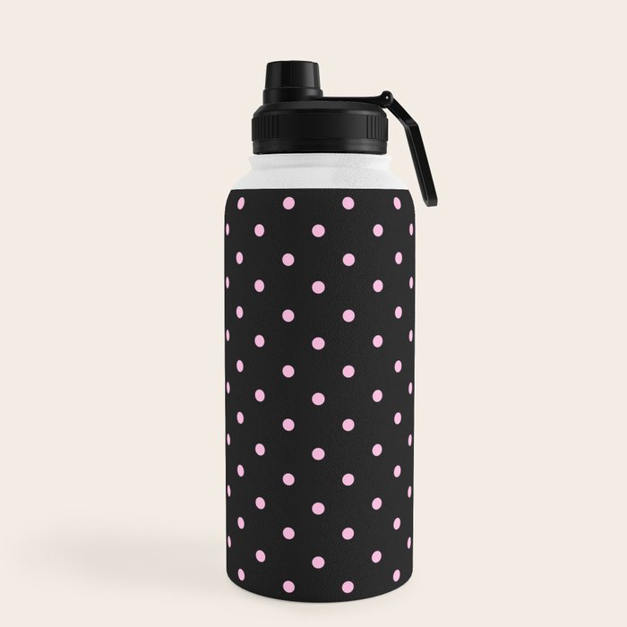 Dotted (Pink & Black Pattern) Water Bottle Gallery Image 5