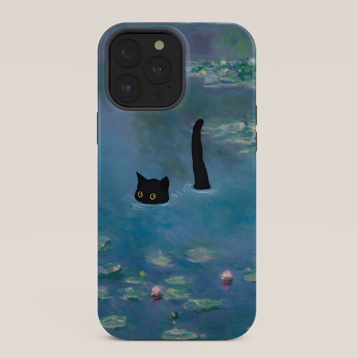 Cat Monet Waterlily iPhone Case Gallery Image 36