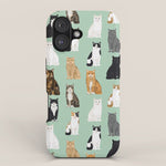 Cat breeds pattern kitty kittens cats tabby siamese white tortoiseshell iPhone Case Gallery Image 1