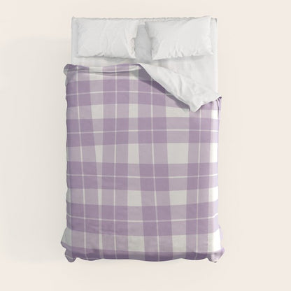 Wavy Plaid Lilac White Duvet Cover Gallery Image 3