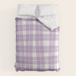 Wavy Plaid Lilac White Duvet Cover Gallery Image 1