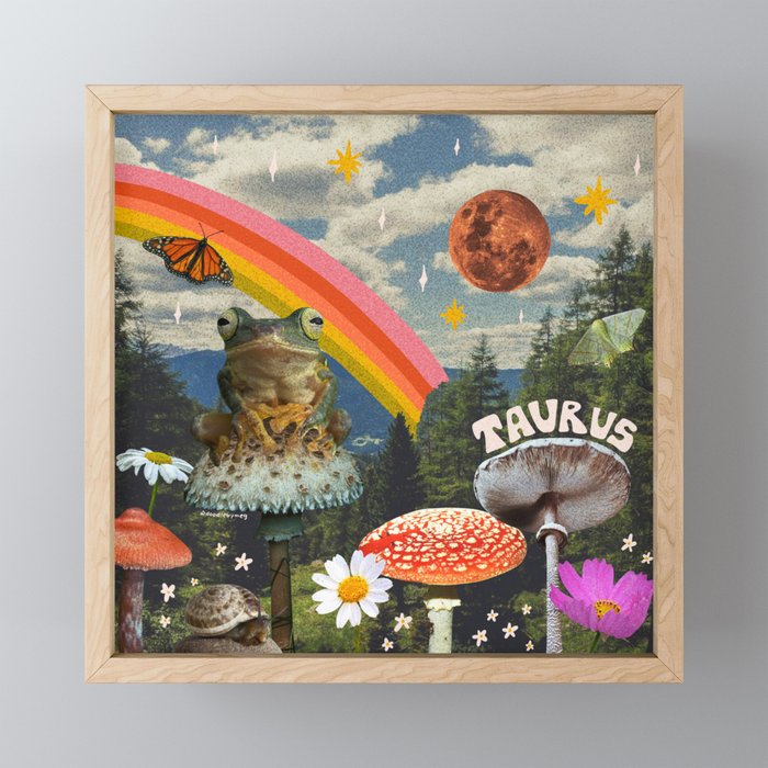 Taurus Collage Mini Art Print Gallery Image 1