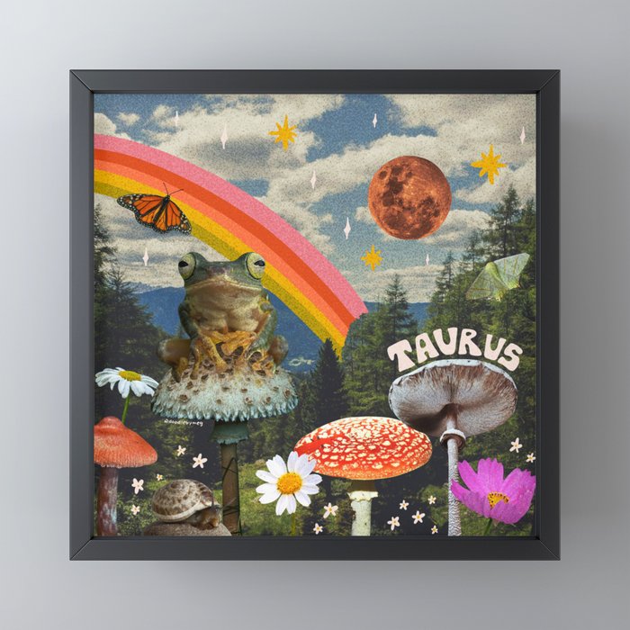 Taurus Collage Mini Art Print Gallery Image 3