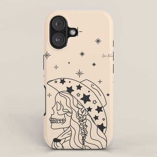 Love or Die Tryinâ - Rhinestone Cowgirl Black & Cream iPhone Case Gallery Image 1