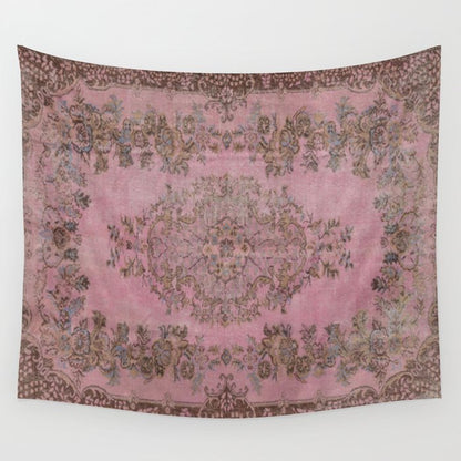 pink oriental vintage carpet Wall Tapestry Gallery Image 4