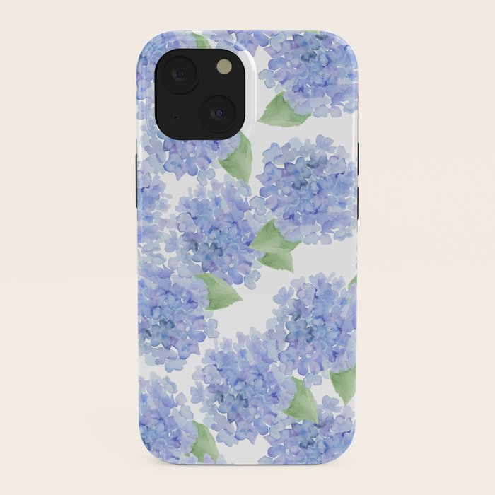 Elegant lavender lilac watercolor hydrangea floral iPhone Case Gallery Image 38