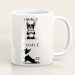 Inhale Exhale Boston Terrier Coffee Mug Gallery Image 1